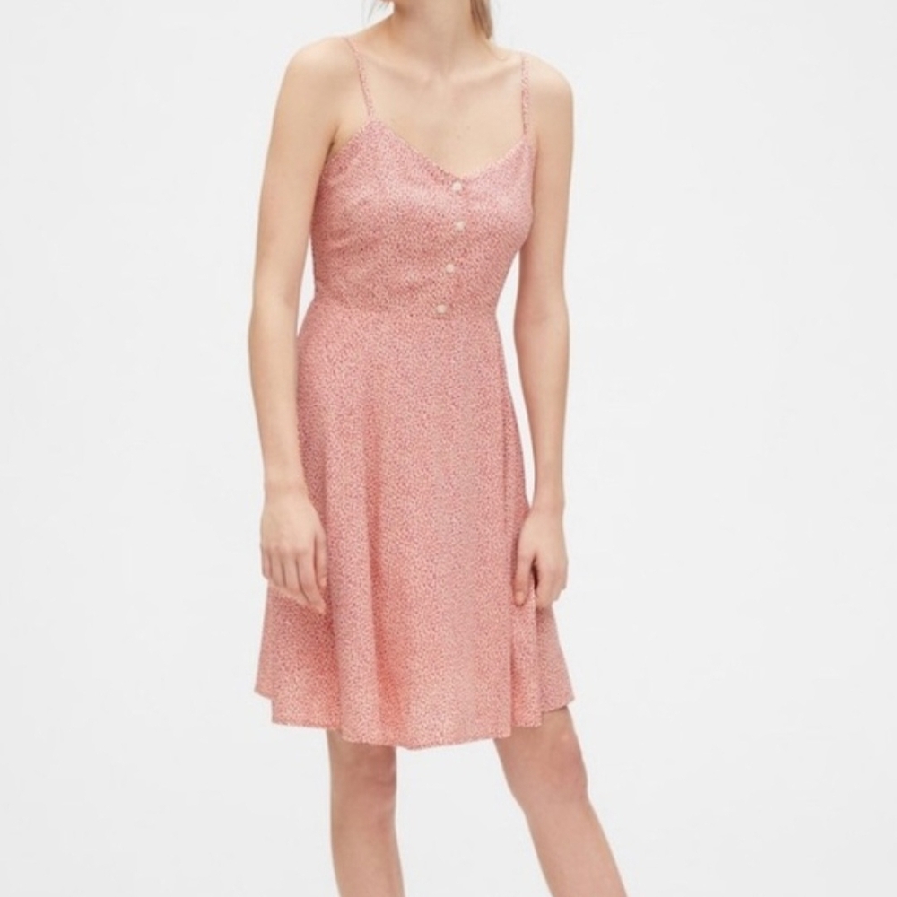 GAP Pink Midi Dress Adjustable Straps Size‎ 8 NWT